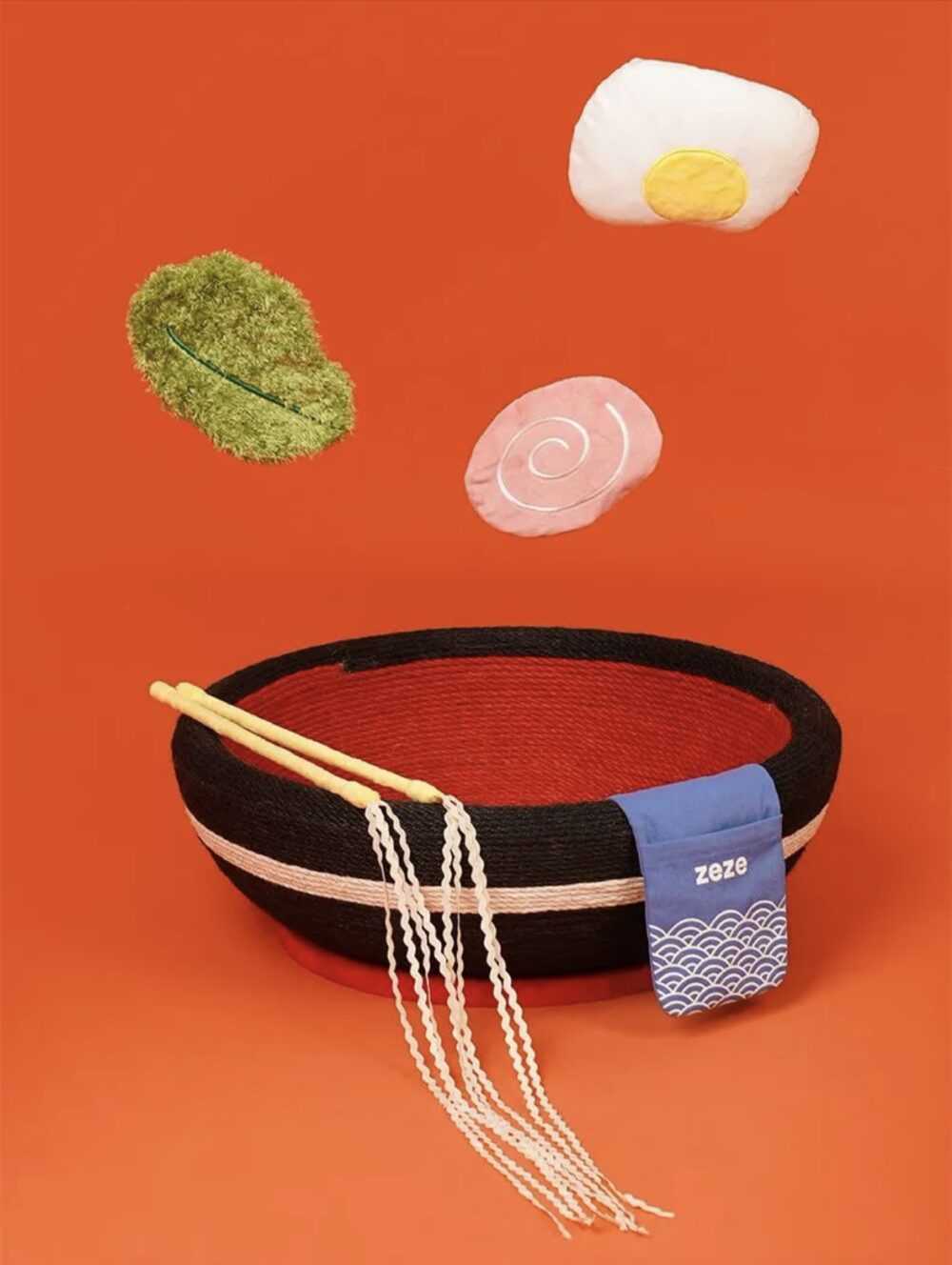 拉麵造型貓抓盆