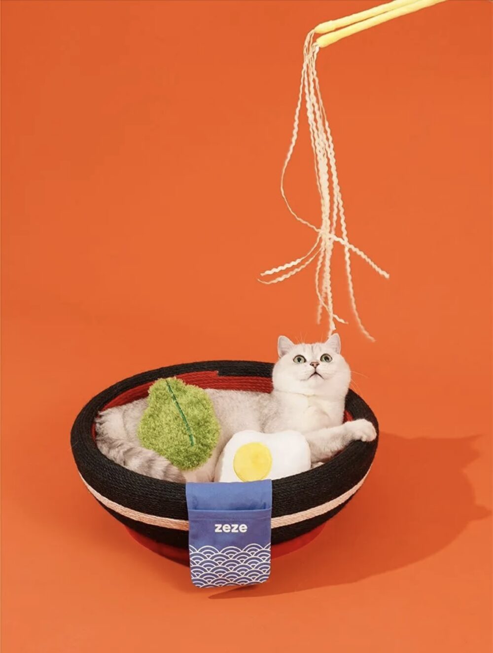 拉麵造型貓抓盆