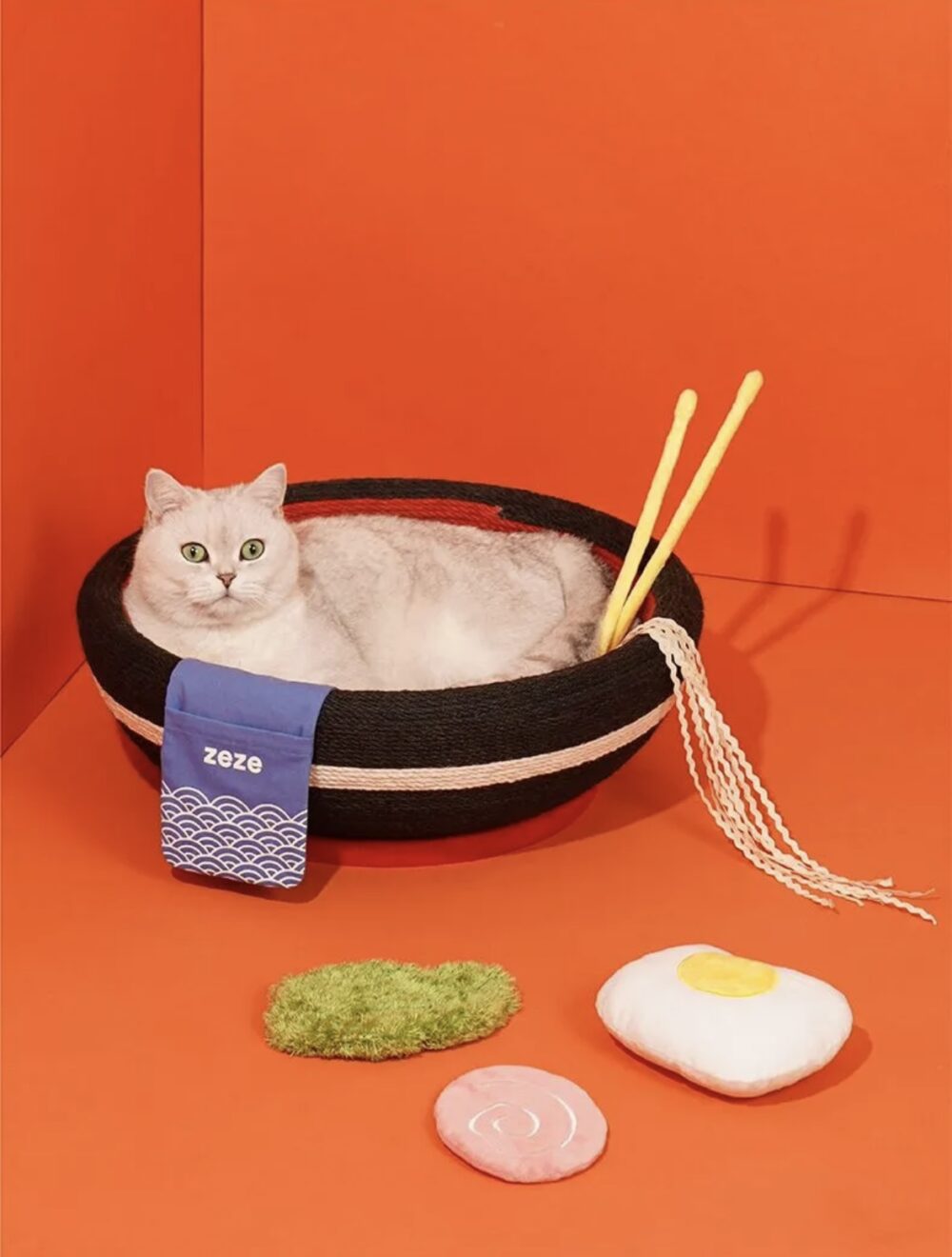 拉麵造型貓抓盆