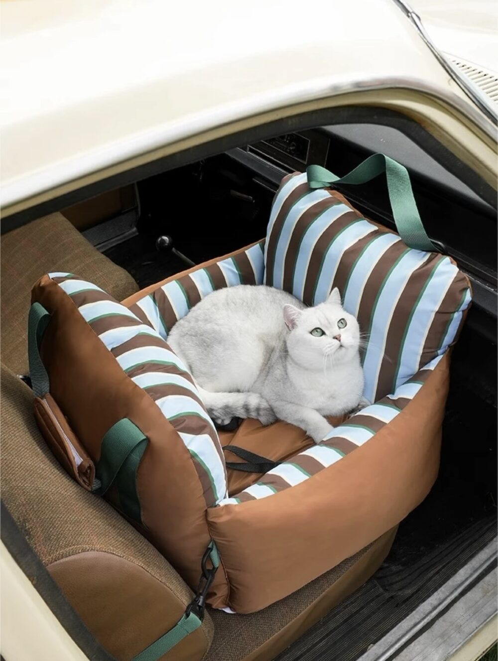 條紋車載寵物沙發