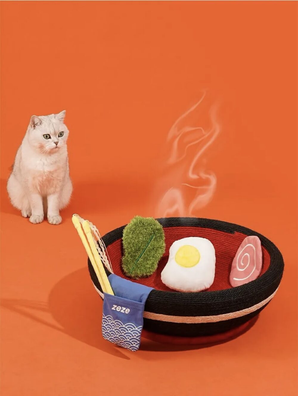 拉麵造型貓抓盆