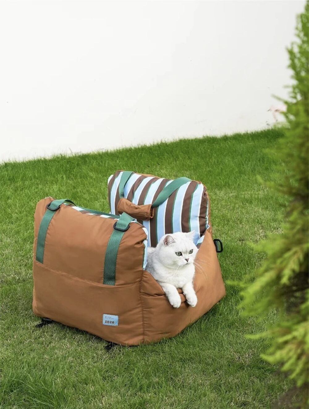 條紋車載寵物沙發