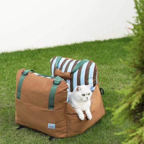 條紋車載寵物沙發