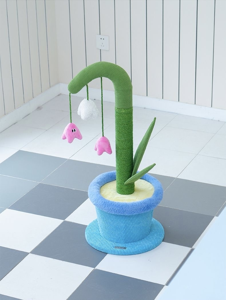 鈴蘭花盆栽貓抓柱