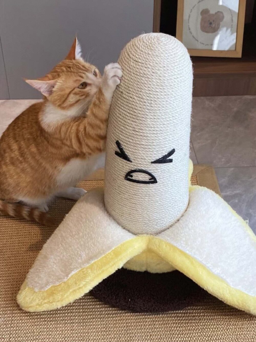 可爱香蕉猫抓柱